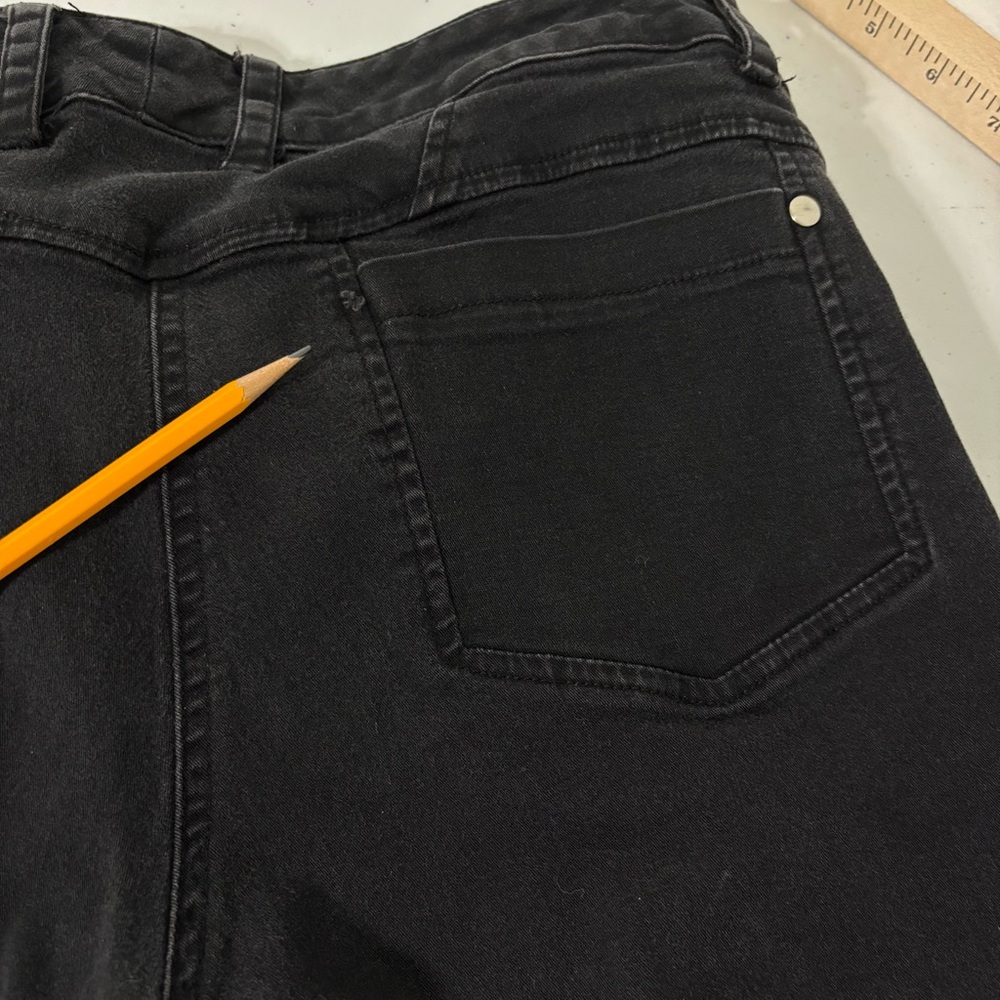 Vtg Lip Service Black Capri‎ Pants Goth Womens Sz 13 Grommets Zippers Punk Emo - Picture 8 of 11